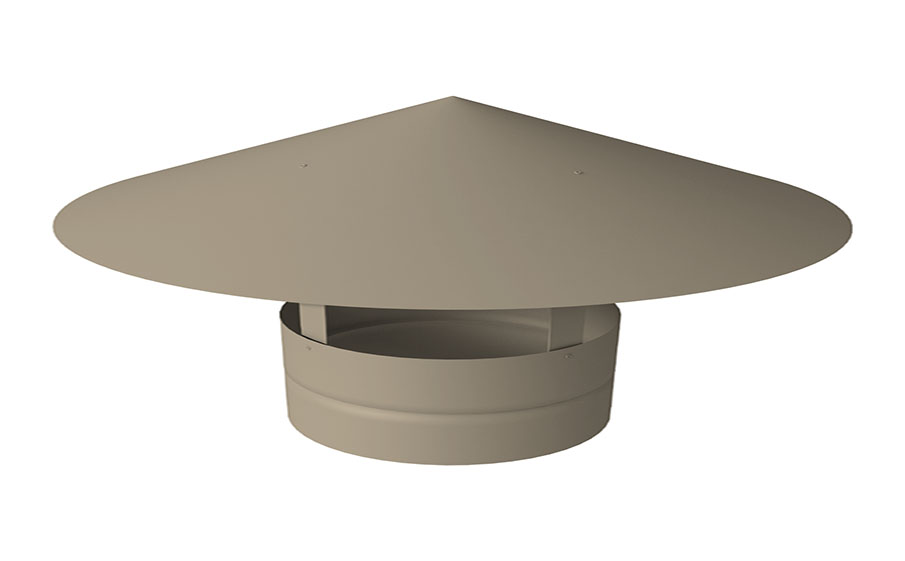 Дымник на трубу Grand Line круглый D 115 мм Satin RAL 1015
