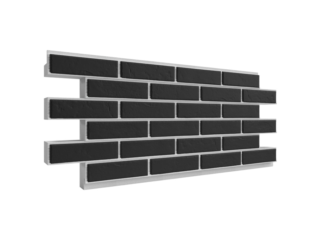 Термопанель ППС с клинкерной плиткой толщиной 8,5 мм BestPoint Classic Graphite 1145*470*80 мм