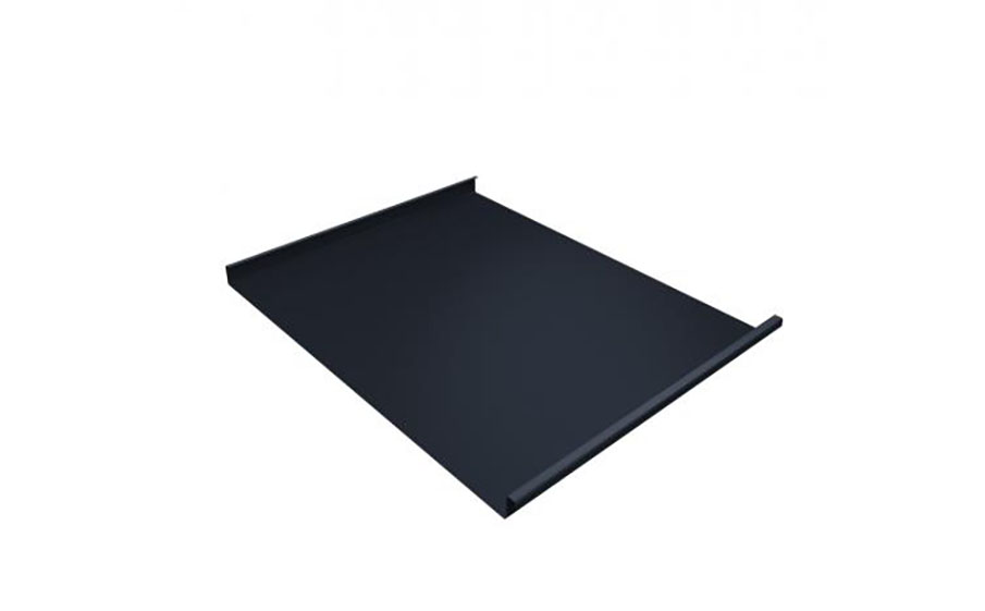Двойной стоячий фальц с пленкой на замках Grand Line Satin Matt RAL 7024 мокрый асфальт