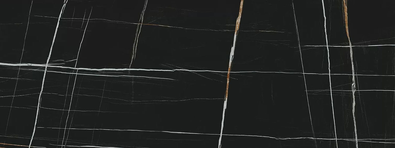 Керамогранит KERAMA MARAZZI Сахара Блэк черный лаппатированный обрезной, 3200*1195*6 мм