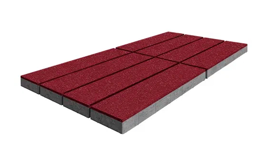 Плитка тротуарная SteinRus, Гранада Б.7.П.8 Native, винный, 600*200*80 мм