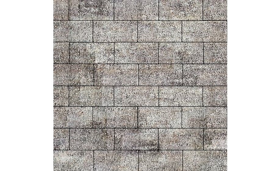 Плитка тротуарная SteinRus Прямоугольник В.6.П.8, Old-age, ColorMix Берилл, 200*100*80 мм