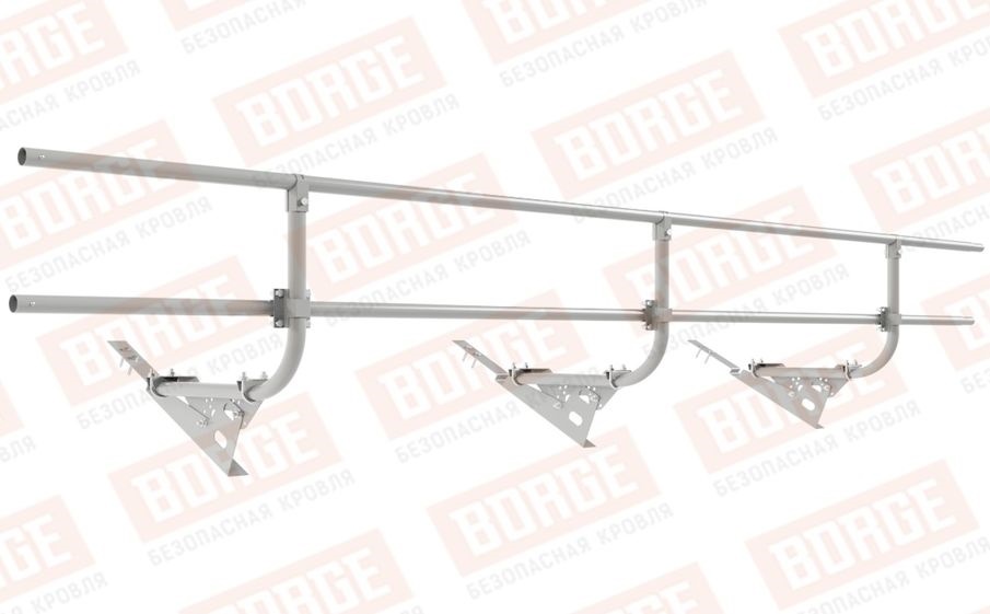 Кровельное ограждение Borge для кровли из композитной черепицы оцинкованное RAL 9006, 300*60 см