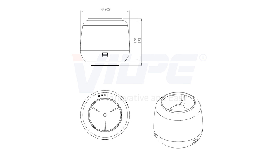 Вентиляционный колпак Vilpe® 110 синий, 110 мм