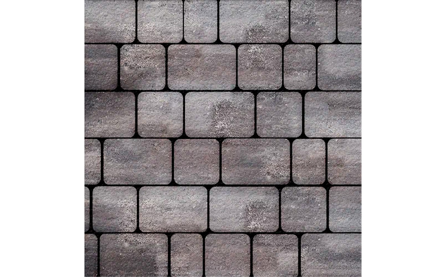 Плитка тротуарная SteinRus Инсбрук Альт Б.1.Фсм.6, Old-age, ColorMix Умбра, толщина 60 мм