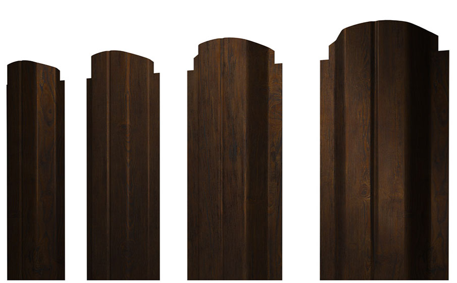 Штакетник П-образный В фигурный Print Elite Chestnut Wood