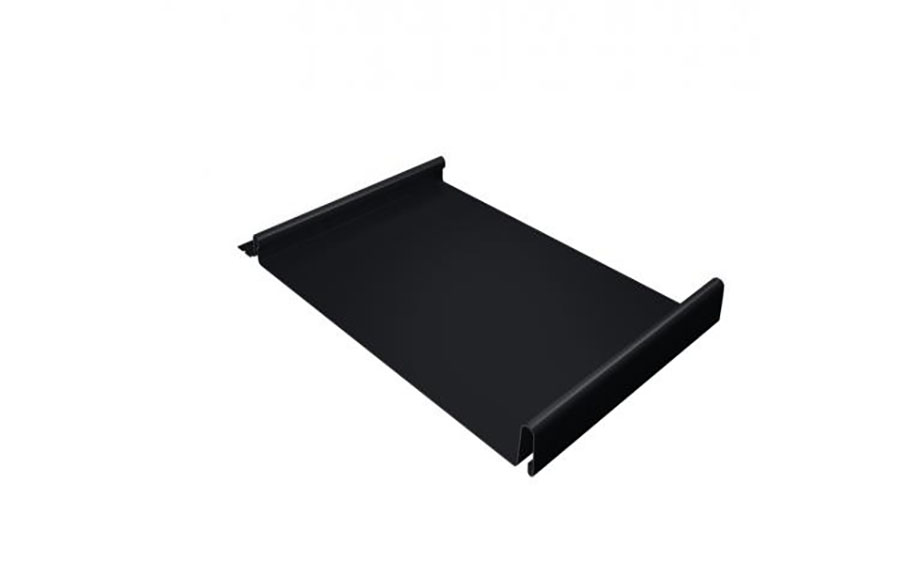 Фальцевая кровля Grand Line Кликфальц® Rooftop Matte с пленкой на замках RAL 9005 черный