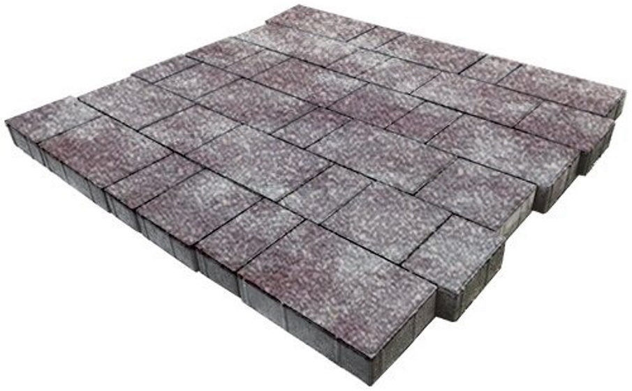 Плитка тротуарная SteinRus, Бельпассо А.23(М).Псм.4, Native, ColorMix Мокко, толщина 40 мм