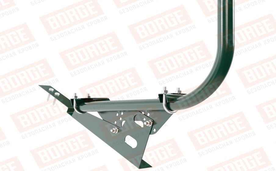 Кровельное ограждение Borge для черепичной кровли оцинкованное RAL 6005, 300*120 см