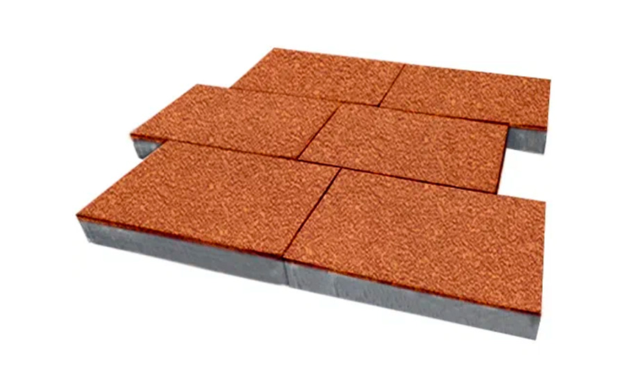 Плитка тротуарная SteinRus, Парк Плейс Б.3.П.6, Native, оранжевый, 600*300*60 мм