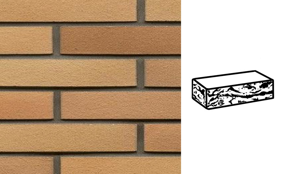 Кирпич клинкерный Muhr 06 Hellbraun-bunt готик, 240*90*40 мм