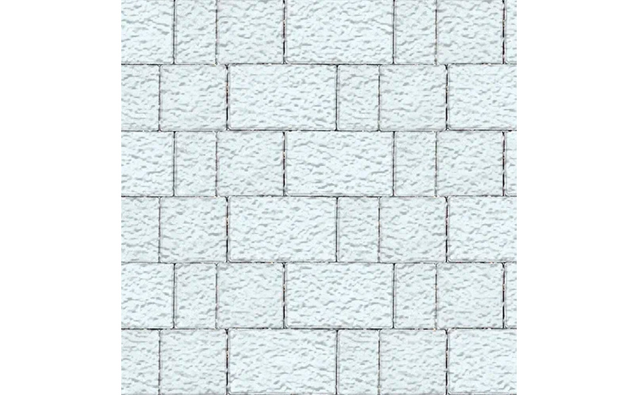 Плитка тротуарная SteinRus New City Street В.8.Псм.8, Glance, белый, толщина 80 мм