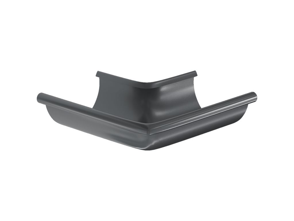 Угол желоба наружный  Aquasystem PE dRain RAL 7024 D 125 мм