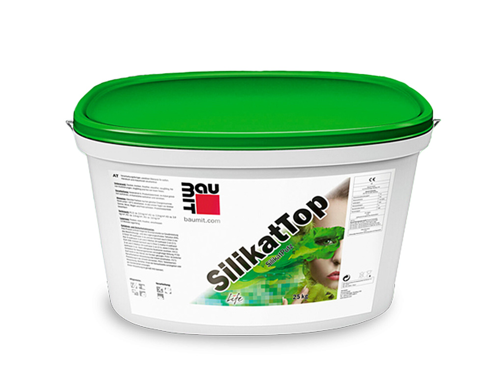 Силикатная штукатурка Baumit SilikatTop, шуба 3 мм, база, 25 кг