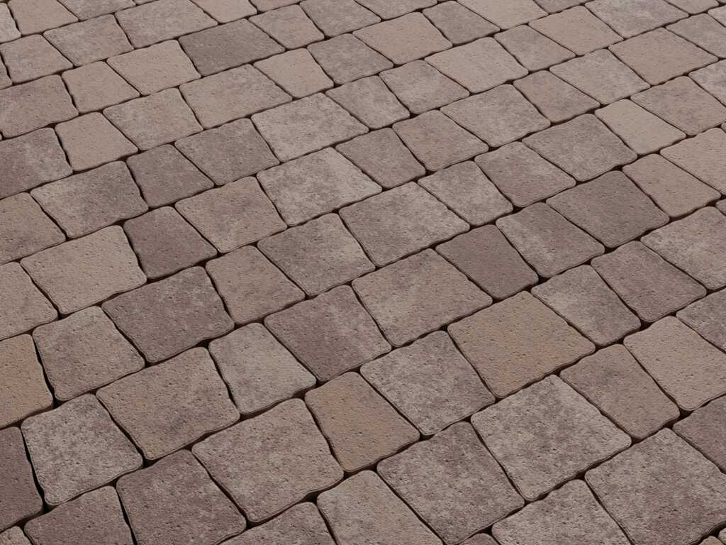 Плитка тротуарная Антик А.3.А.4 листопад гладкий хаски, комплект 5 шт, толщина 40 мм