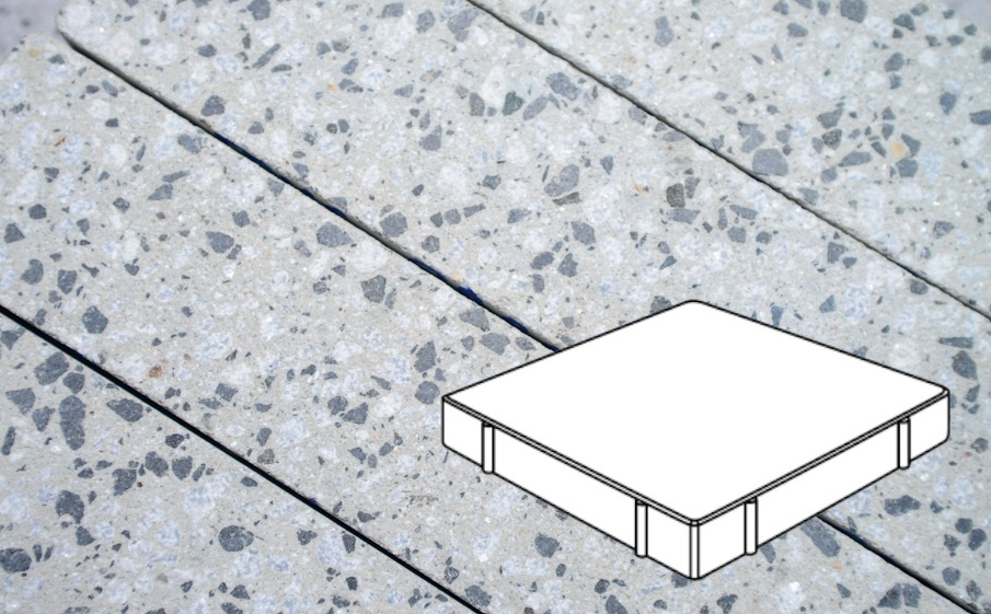 Плитка тротуарная Готика, Granite FINERRO, Квадрат Б.5.К.10, Грис Парга, 500*500*100 мм