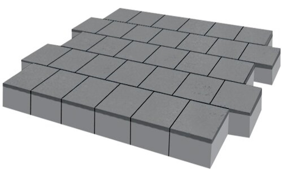Плитка тротуарная SteinRus Армор В.2.К.8, гладкая, серый, 100*100*100 мм