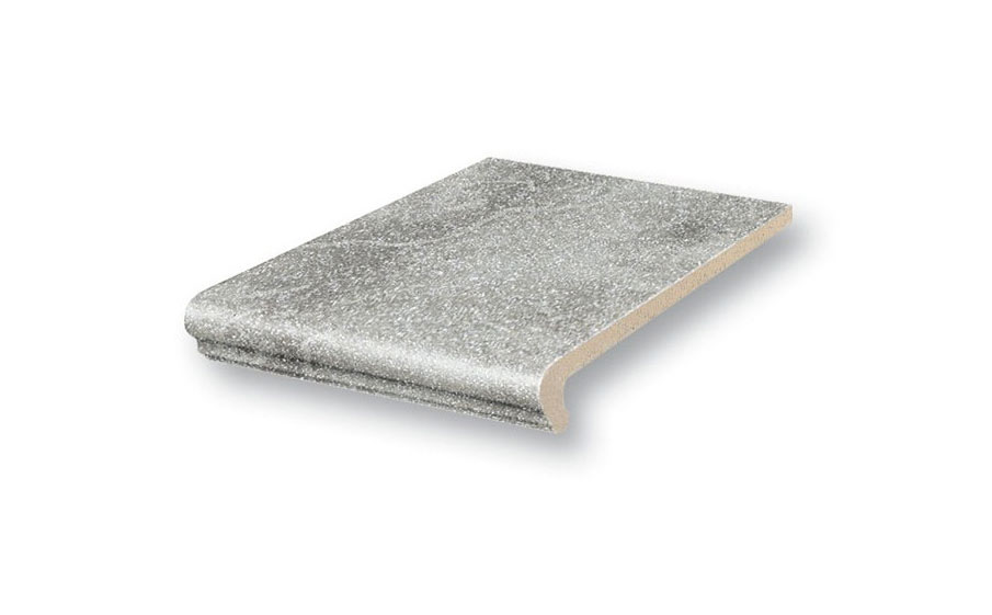 Клинкерная ступень флорентинер Stroeher Keraplatte Roccia 840 grigio 340*294*12 мм