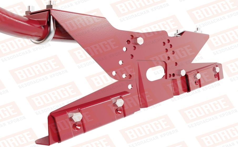 Кровельное ограждение Borge для фальцевой кровли оцинкованное RAL 3003, 300*120 см