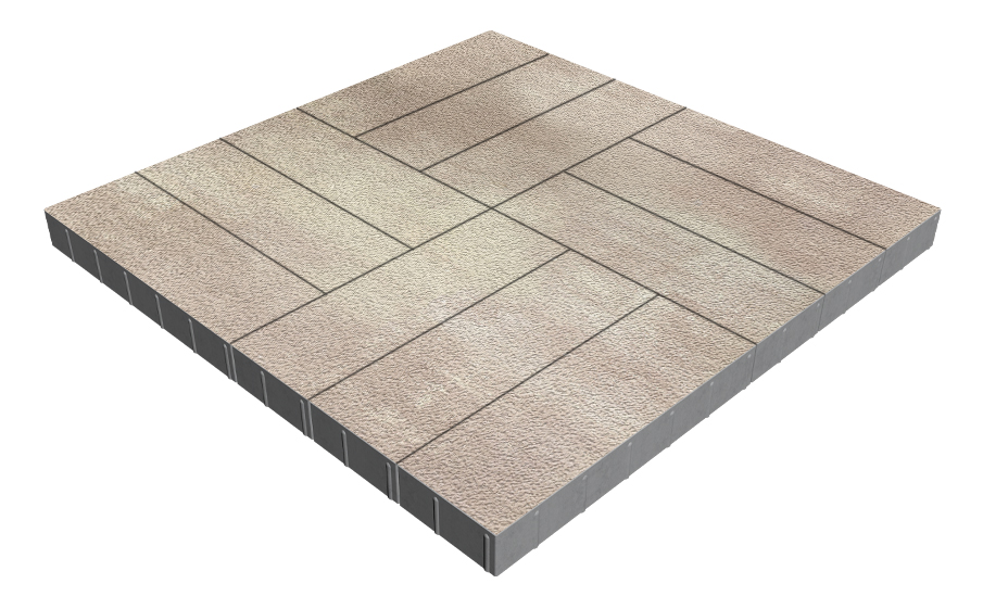 Плитка тротуарная SteinRus Гранада Б.7.П.8, Native, Оливин, 600*200*80 мм