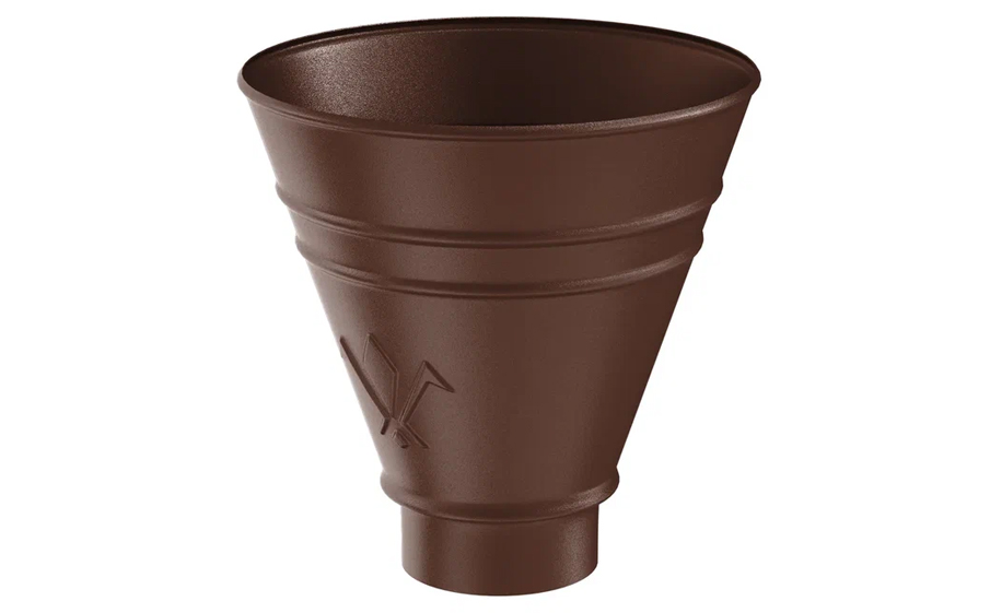 Воронка водосборная круглая Aquasystem PURAL MATT RAL 8017 для системы D 125/90