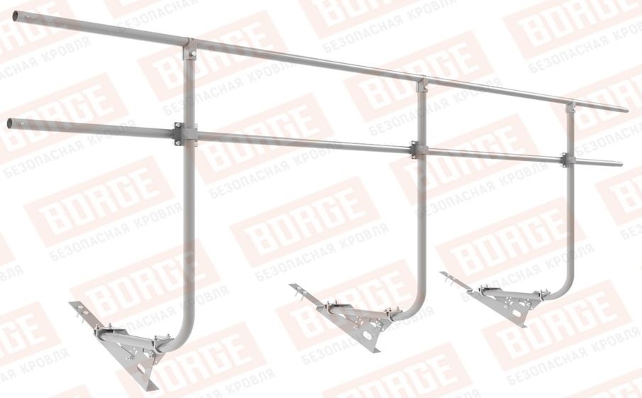 Кровельное ограждение Borge для черепичной кровли оцинкованное RAL 7004, 300*120 см