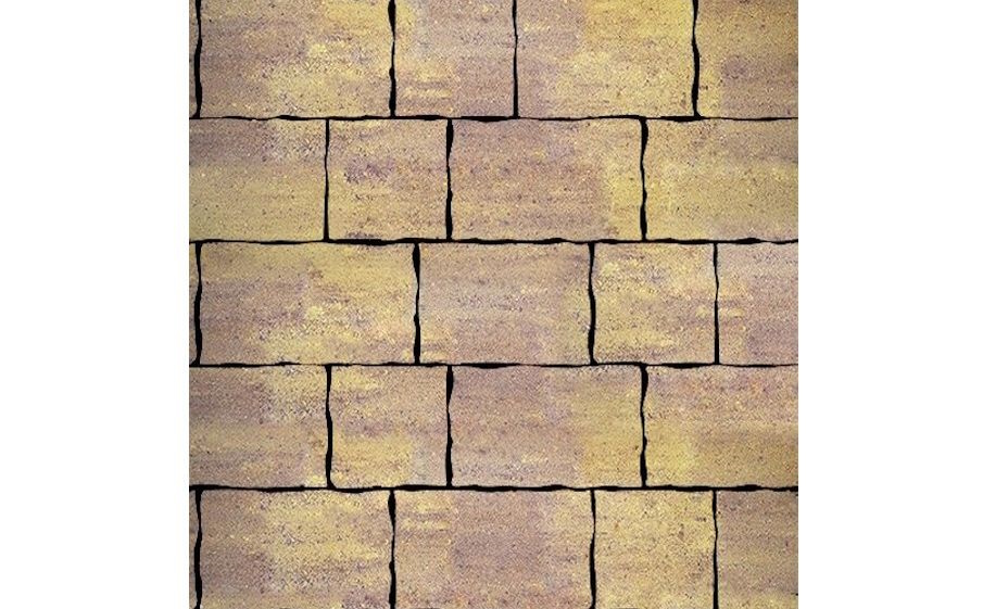 Плитка тротуарная SteinRus Палермо В.16.Псм.8 гладкая, ColorMix Тахель, толщина 80 мм