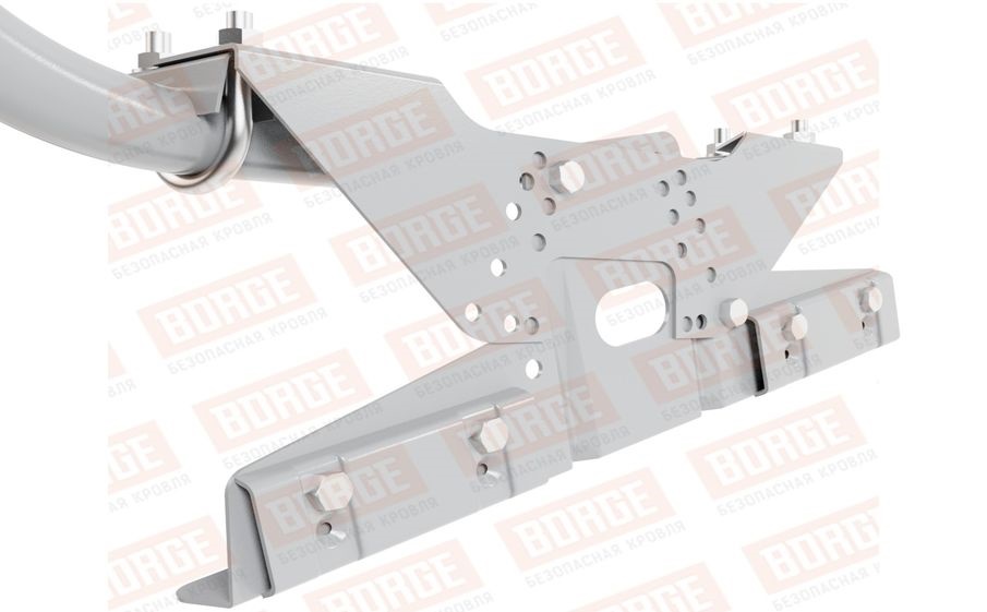 Кровельное ограждение Borge для фальцевой кровли оцинкованное RAL 7004, 300*60 см