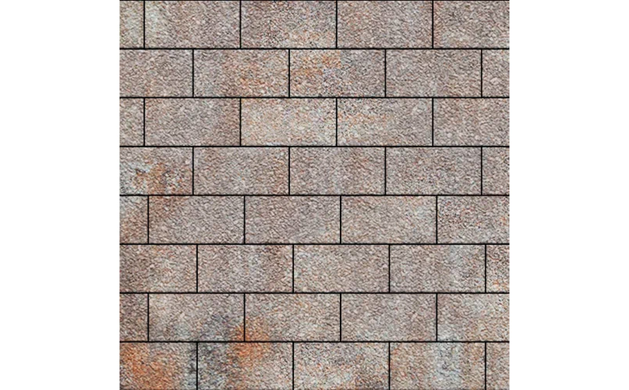 Плитка тротуарная SteinRus Ригель В.4.П.8 Native, ColorMix Берилл, 300*100*80 мм