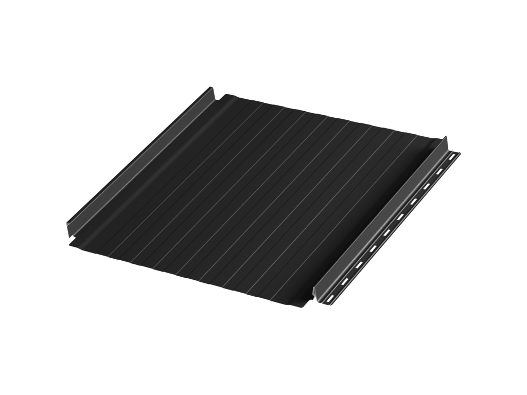 Фальцевая панель c подгибом Aquasystem AQUACLICK Силуэт-8 Zn180 Rooftop Бархат, RAL 9005