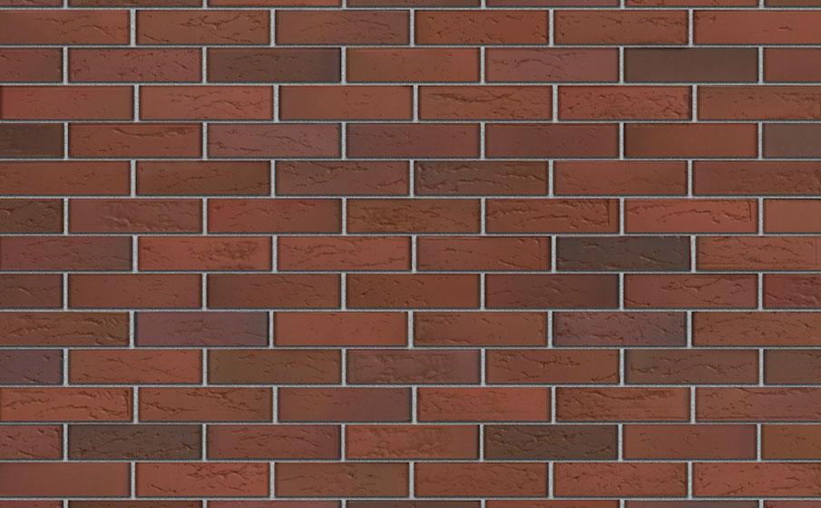 Кирпич облицовочный BRAER БРАЕР кладка 1 бордо кора дуба, 250*120*65 мм