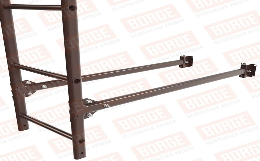Лестница фасадная Borge (нижняя секция) оцинкованная RAL 8017, 2,7 м