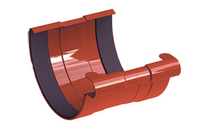 Соединитель желоба Galeco с креплением для системы STAL D 120/90 мм, RAL 8019