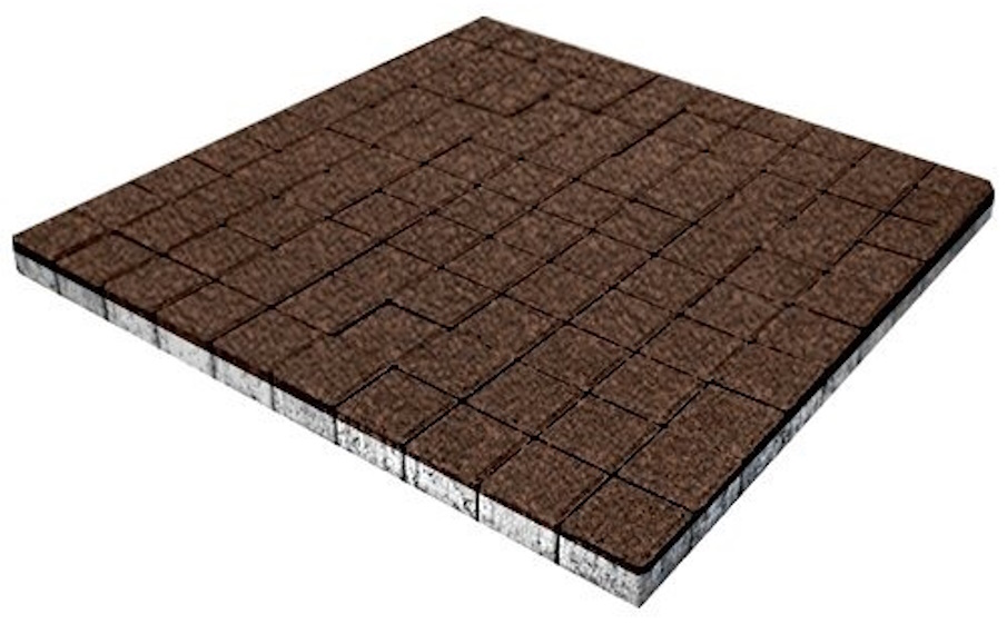 Плитка тротуарная SteinRus Квадрат малый Б.2.К.6, Native, коричневый, 100*100*60 мм
