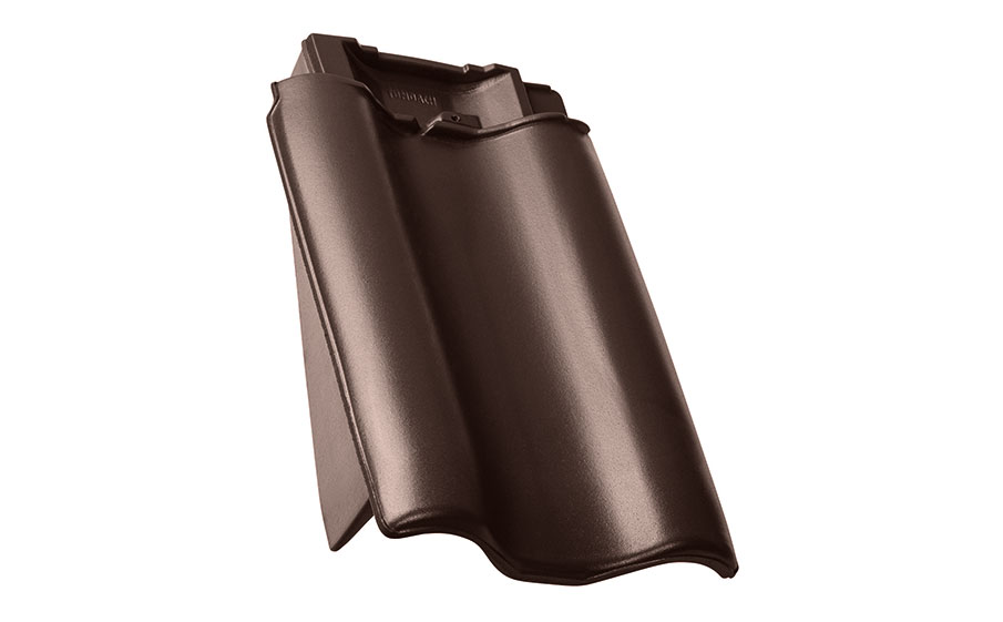 Керамическая черепица боковая левая TONDACH Samba 11 (Sensaton 11), Brown glazed