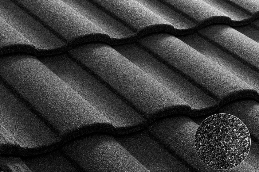 Композитная черепица рядовая Metrotile Roman Slate grey