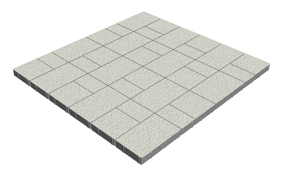 Плитка тротуарная SteinRus Новый город А.7.Фсм.4, Native, белый, толщина 40 мм