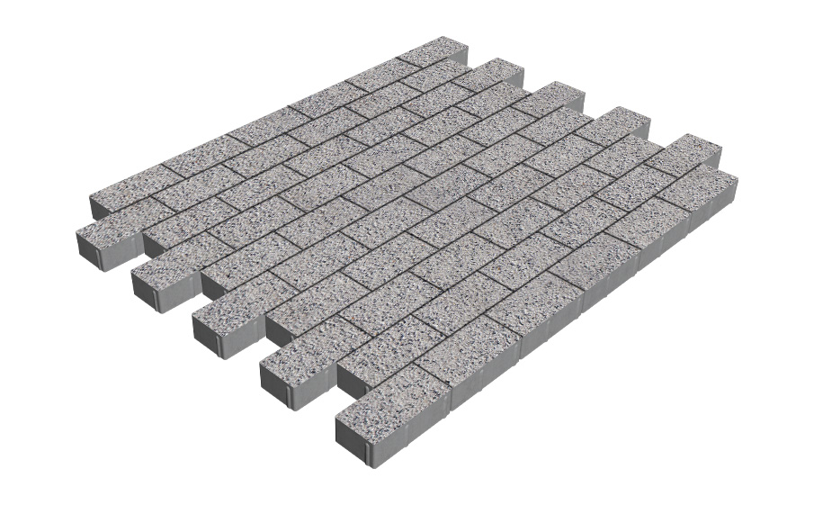 Плитка тротуарная SteinRus Прямоугольник Б.6.П.6, Backwash, Каспий, 200*100*60 мм