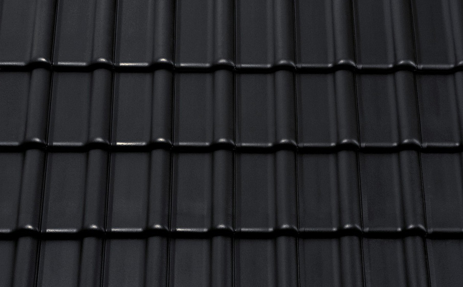 Керамическая черепица рядовая Koramic Alegra 10 Black Noble Engobe