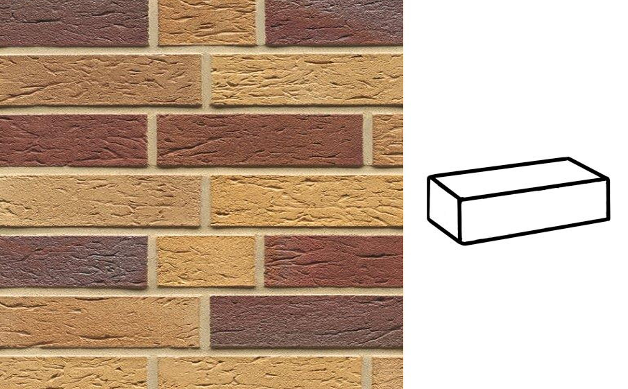 Кирпич клинкерный Muhr 19 Rubinbeige nuanciert гладкий, 290*60*71 мм