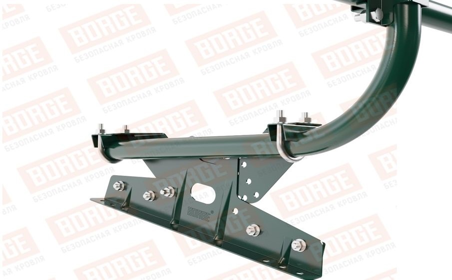 Кровельное ограждение Borge для фальцевой кровли оцинкованное RAL 6005, 300*60 см