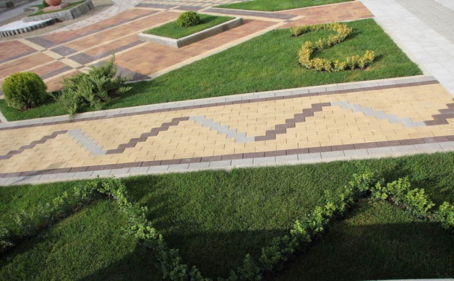 Плитка тротуарная Прямоугольник В.2.П.10 гранит желтый, 200*100*100 мм