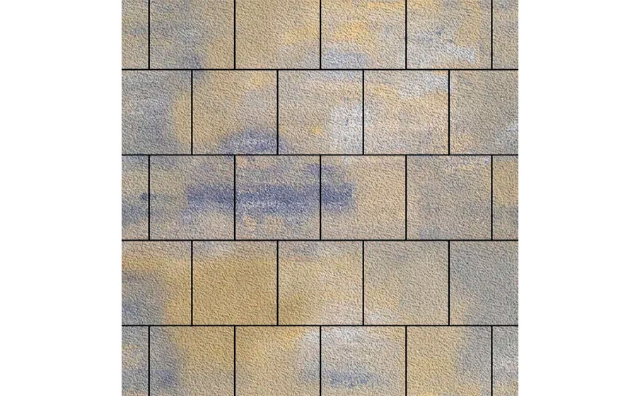 Плитка тротуарная SteinRus Валенсия Б.3.К.8, Native, ColorMix Сиена, 300*300*80 мм