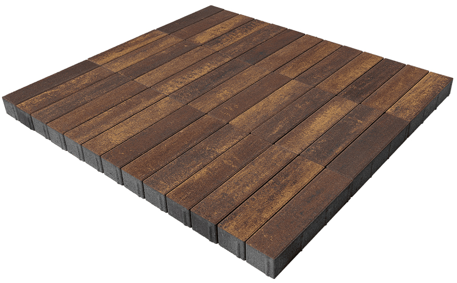 Плитка тротуарная BRAER Ригель Color Mix Мальва, 320*80*60 мм