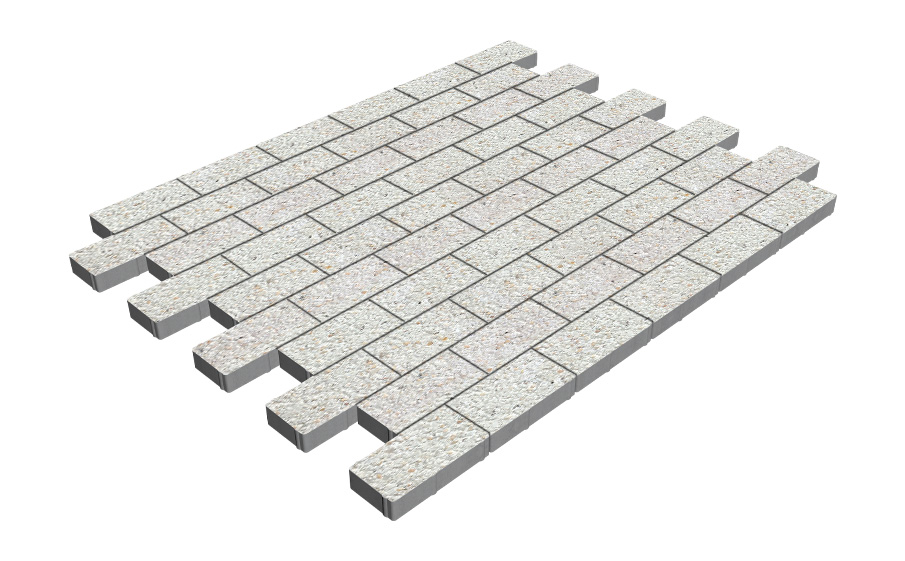 Плитка тротуарная SteinRus Прямоугольник А.6.П.4, Backwash, Доломит, 200*100*40 мм