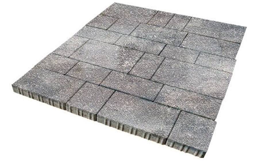 Плитка тротуарная SteinRus Инсбрук Тироль Б.4.Псм.6 Native, ColorMix Умбра, толщина 60 мм