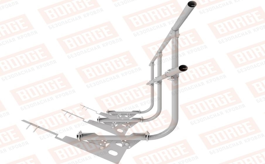 Кровельное ограждение Borge для черепичной кровли оцинкованное RAL 7004, 300*90 см