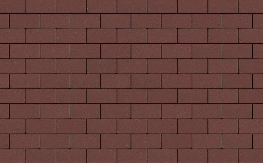 Тротуарная плитка Steingot Моноцвет, Прямоугольник, темно-красный, 200*100*100 мм