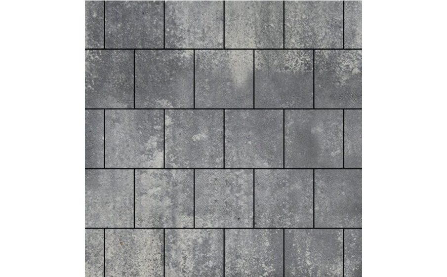 Плитка тротуарная SteinRus, Valencia Б.3.К.8, гладкая, ColorMix Актау, 300*300*80 мм