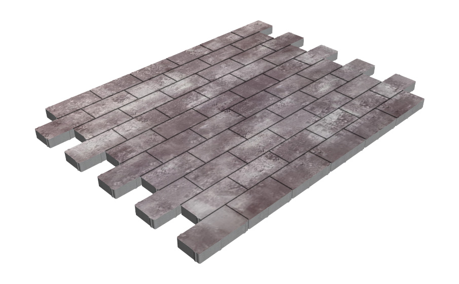 Плитка тротуарная SteinRus Прямоугольник А.6.П.4, гладкая, Мокко, 200*100*40 мм
